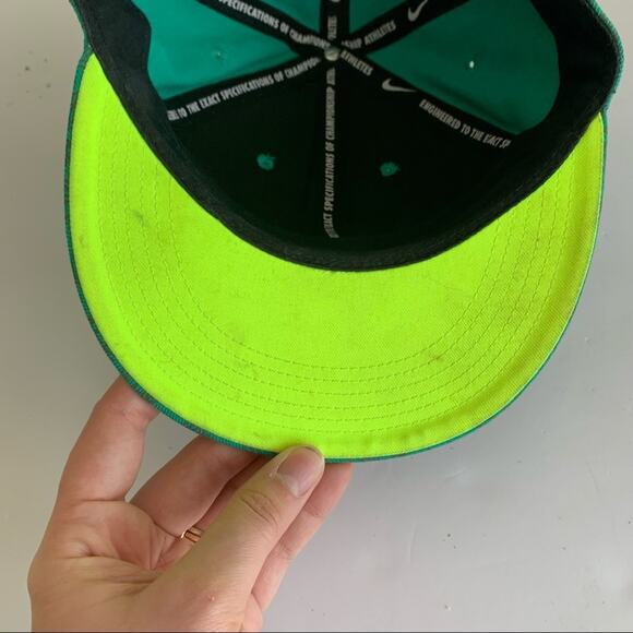 Nike True Kevin Durant KD Snapback Flat bill Hat Cap Green Orange OSFM - Picture 5 of 11